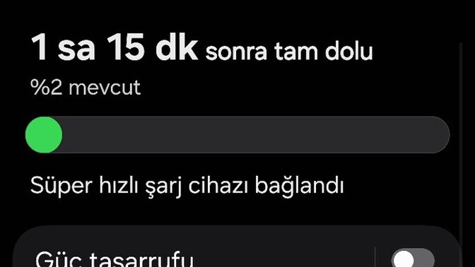 Telefonunuz kaç saat de tam şarj %100 dolum süresine ulaşıyor?