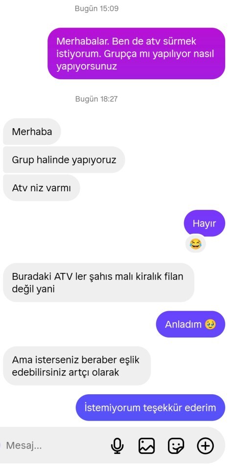 Tanımadığınız birinin ATV’sine artçı olarak biner miydiniz?