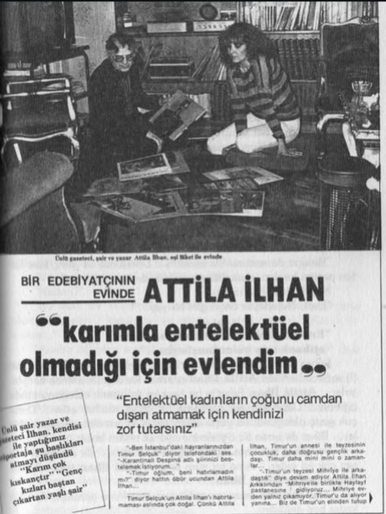Koskoca şair bunu diyorsa biz ne yapalım?