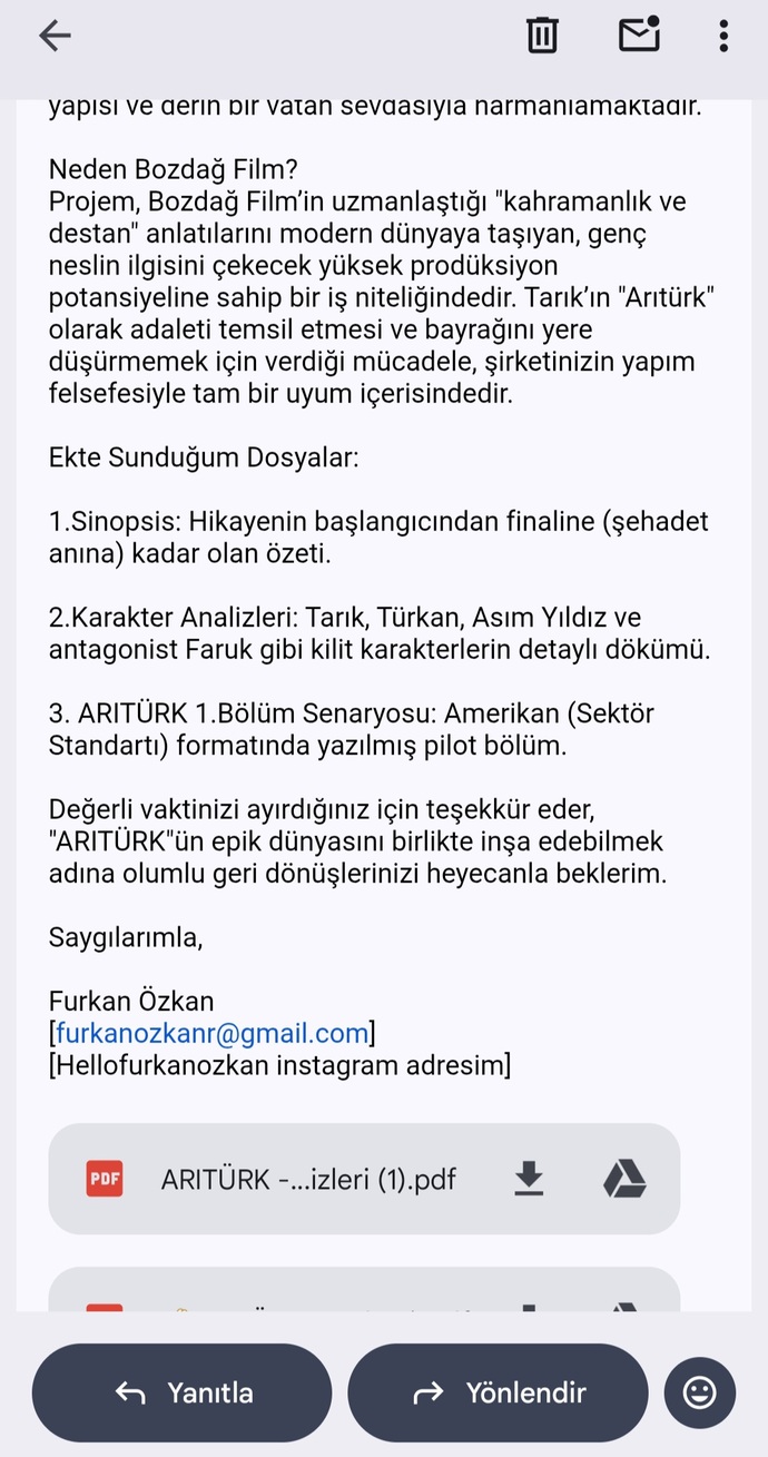 📽🎬Film senaryom nasıl sizce?