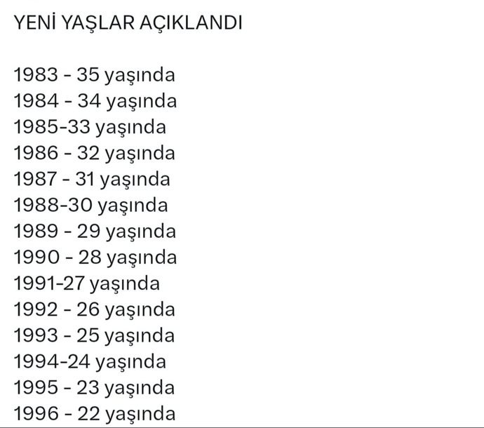 Ben 34’müşüm meğer hadi gözünüz aydın asldk