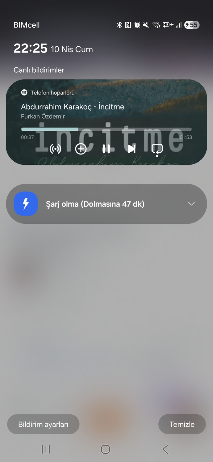 Şu an müzik dinliyor musunuz?
