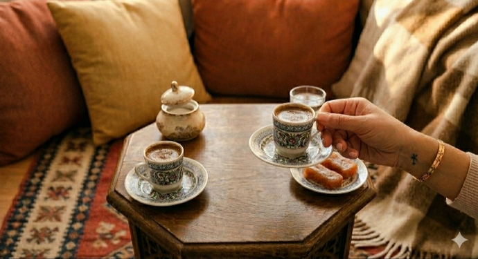 Kahvem, huzurum ve şahane bir eşlikçi... Sizin sabahınız nasıl başladı? ☕️?
