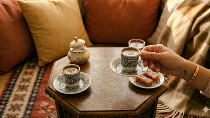 Kahvem, huzurum ve şahane bir eşlikçi... Sizin sabahınız nasıl başladı? ☕️?
