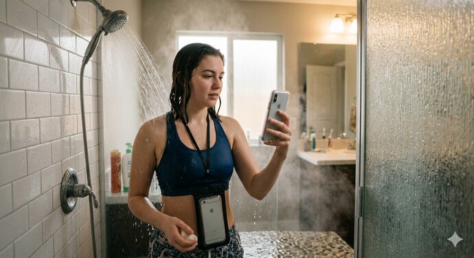 Telefon ile duşa giren var mı?
