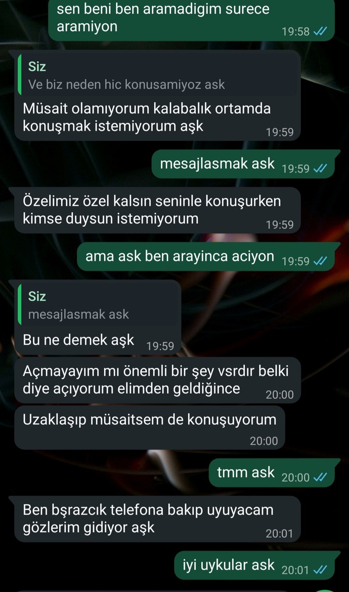 Sizce ne dedigimi anliyor mu sevgilim?