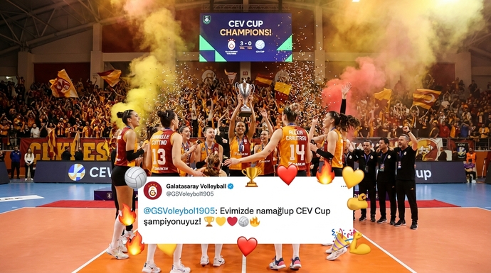Galatasaray Daikin CEV Cup Şampiyonu oldu! 💛❤️ Türk voleybolunu takip ediyor musun? 🏐🔥