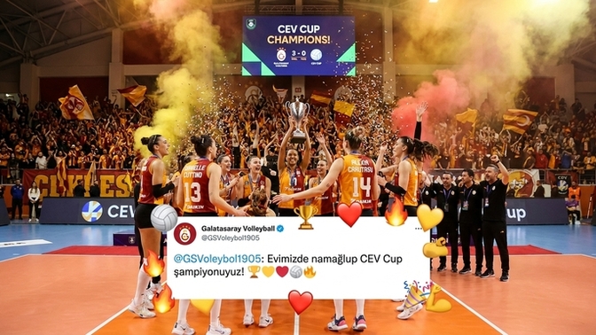 Galatasaray Daikin CEV Cup Şampiyonu oldu! 💛❤️ Türk voleybolunu takip ediyor musun? 🏐🔥