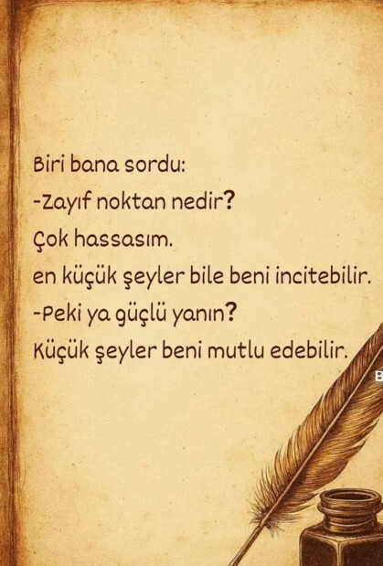 Zayıf noktanız nedir?