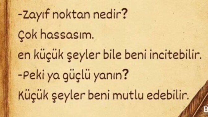 Zayıf noktanız nedir?