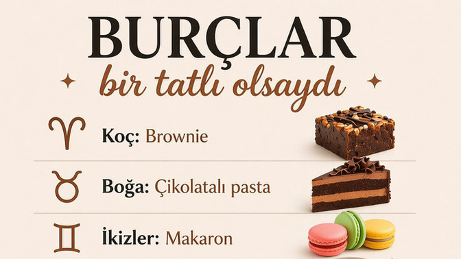 Burcuna göre bir tatlı olsaydın hangisi olurdun?
