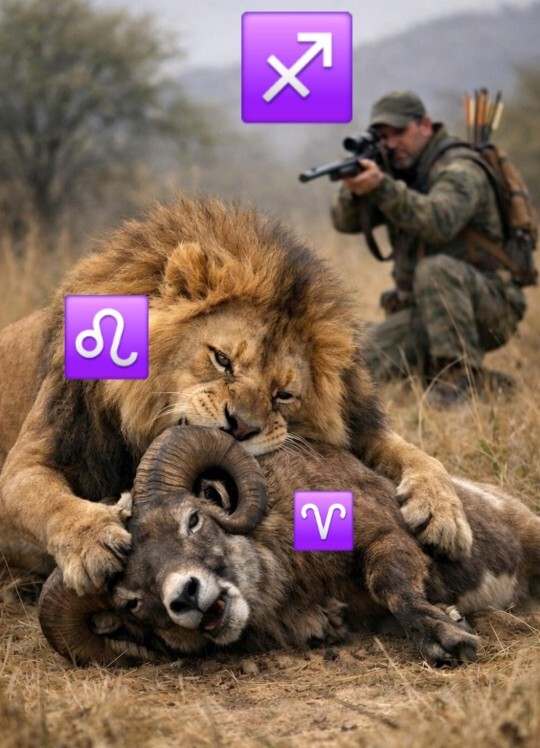 Aslan koçu avlar, Yay 🏹♐️ ikisini ♈️♌️ de avlar. Hala anlamadınız mı?