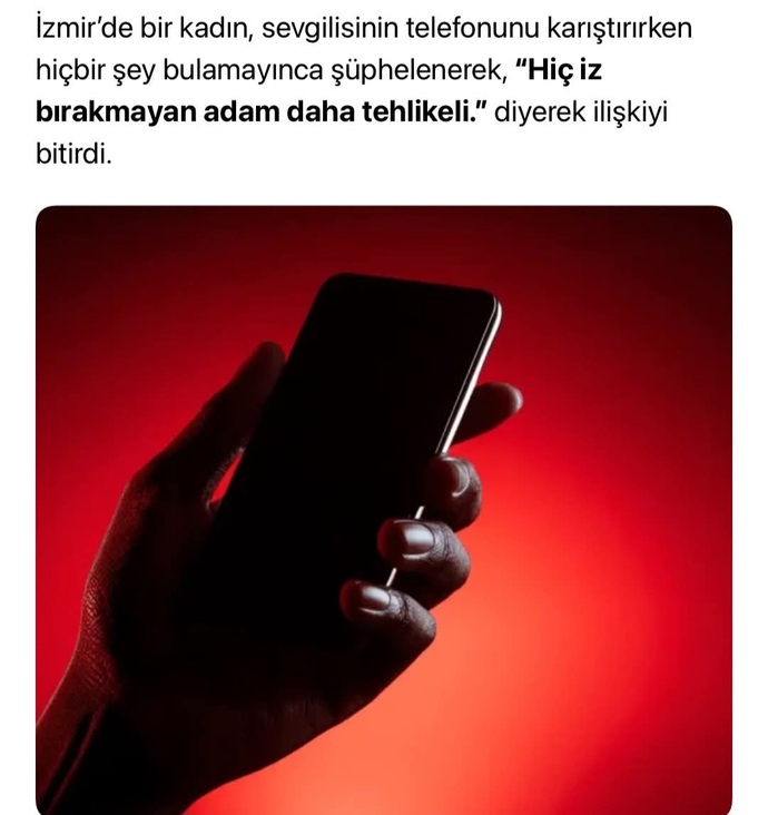 Hiç iz birakmayan sevgili daha mı tehlikelidir?