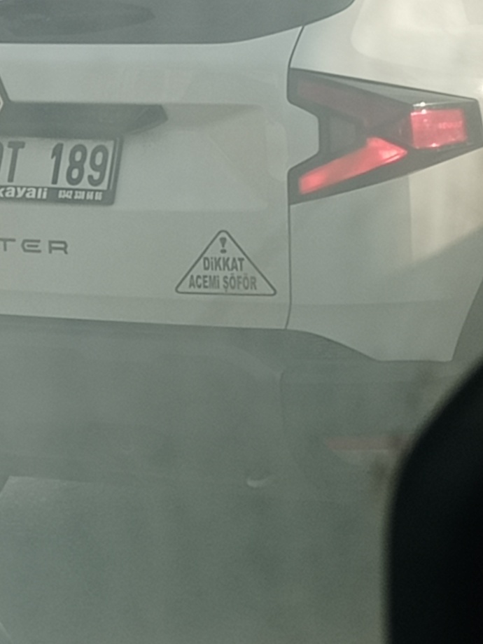 Arabanızı aldığınızda acemi şoför olsanız bu etiketten yapıştırır mısınız?
