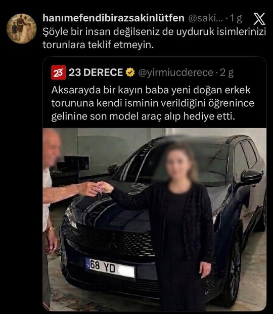 Eşinizin anne veya babasının adını çocuğunuza koyar mısınız?