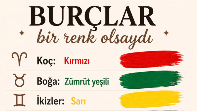 Burcuna göre bir renk olsaydın hangisi olurdun?
