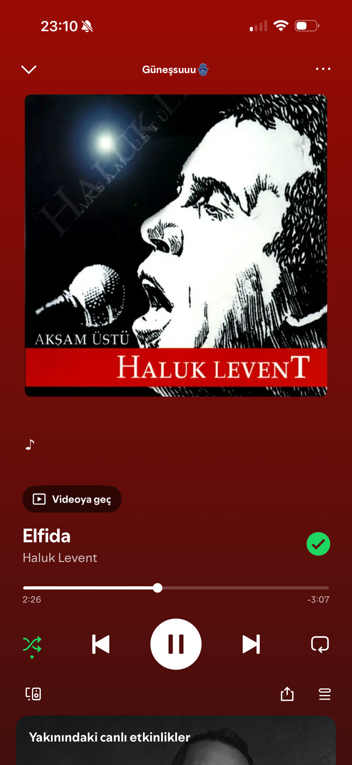 Spotify'da dinlediğiniz son şarkı ne?
