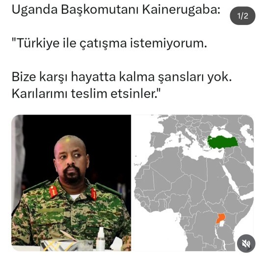 Uganda başkomutanının dedikleri hakkında ne düşünüyorsunuz?