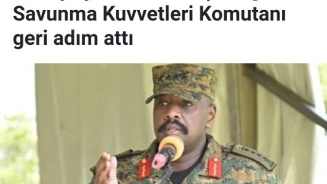 Uganda savunma kuvvetler komutanı geri adım atmış ?