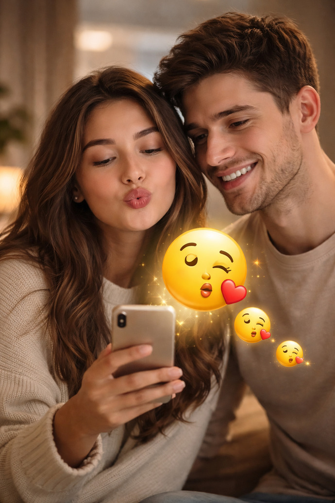 Sevgiliniz karşı cinse öpücüklü emoji atabilir mi?