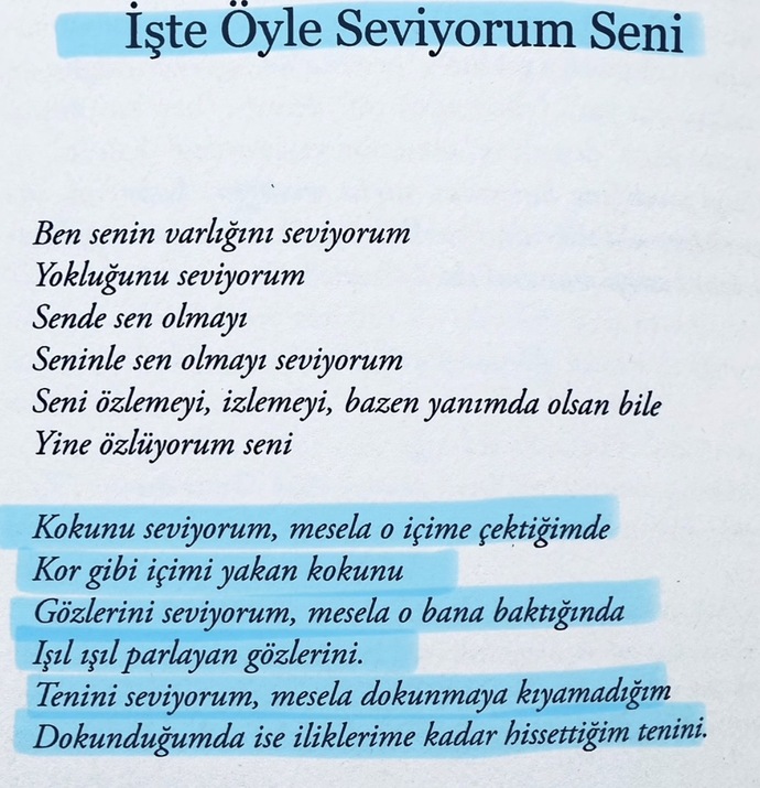 O’nun nesini seviyorsun?