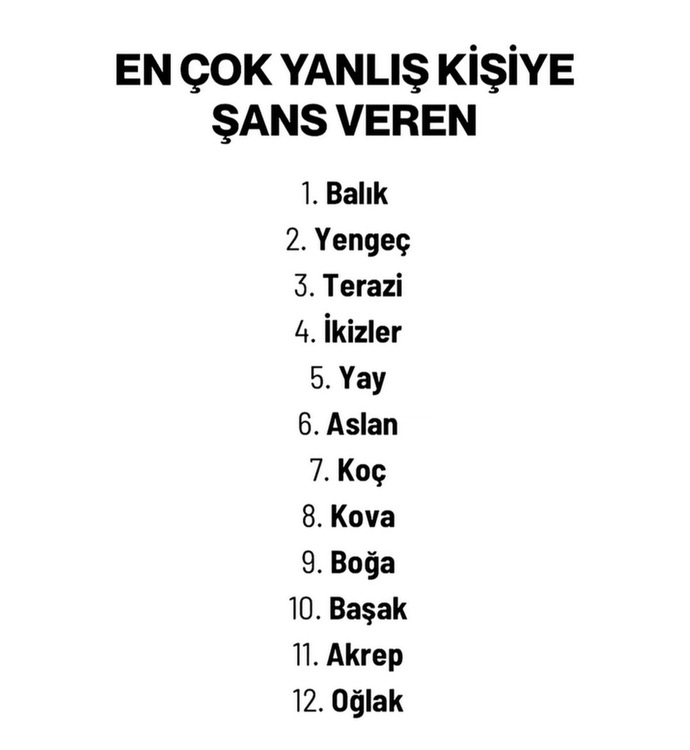 Yanlış Kişiye Tercih Eden Burçlar Sıralamasında Kaçıncı Sıradasınız?