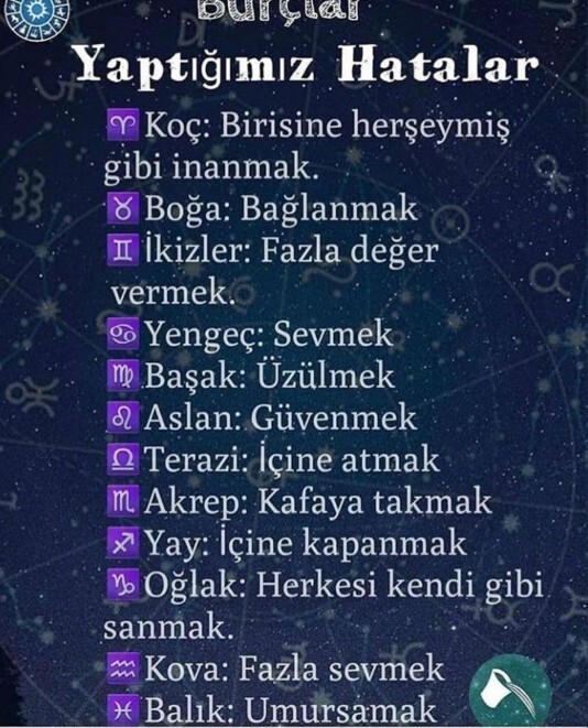 Yaptığınız hatalar nelermiş?