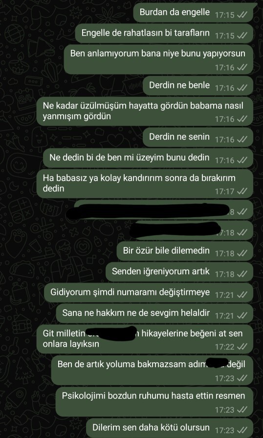 Ondan nefret ediyorum?
