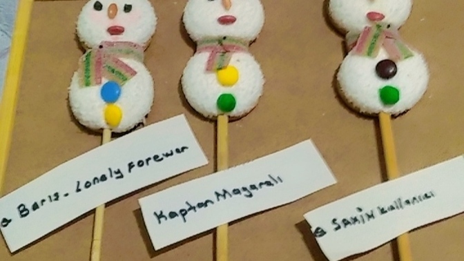 Etipuftan yaptığım kardan adamlar nasıl olmuş⛄ ?
