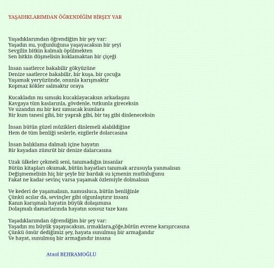 Sevdiğiniz bir şiirden söz yazar mısınız?