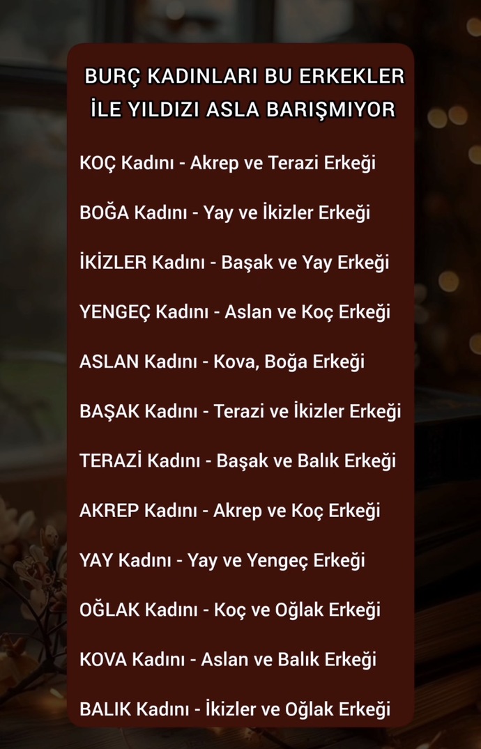 Hangi Burç Erkeğiyle Anlaşamıyorsunuz?
