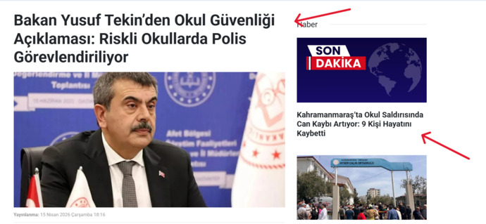 Kahramanmaraş’ta Okul Saldırında 9 kişinin hayatını kaybetmesi sonrası MEB bakanının açıklamasını duydunuz mu?