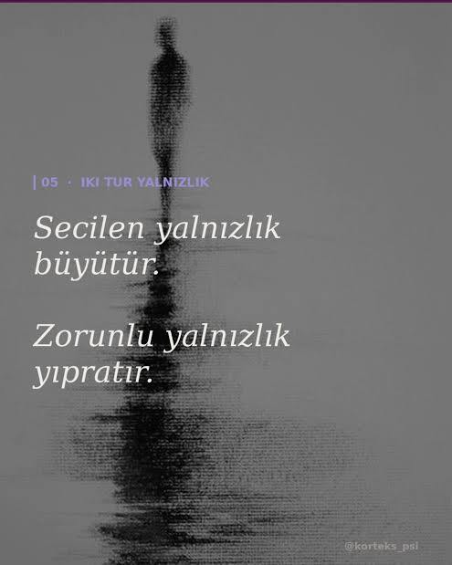 Yalnızlığın mecburi mi tercih mi?