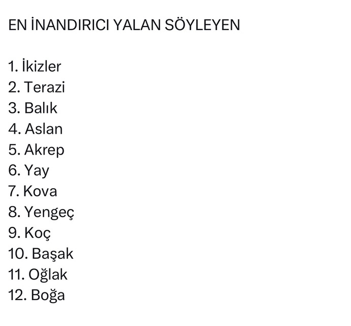 En inandırıcı yalan söyleyen burçlar?