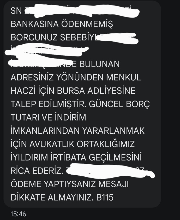 İcra borcum var, üzerime mal yokken eve hacze gelirler mi yoksa mesaj sadece korkutma amaçlı mı?