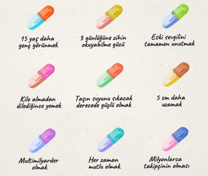 Sadece 2 tanesini seçebilirsin , hangisini secerdin?