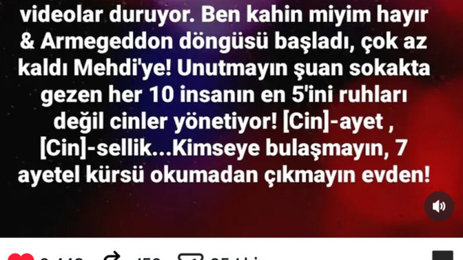 Sizce bu dogru olabilir mi Nisan 'da cinayetler artacak demiş ve bilmiş 5G ile bir alakası olabilir mi bu durumun?