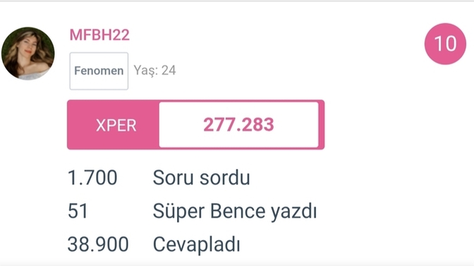 Bu gün kızlar sıralamasında ilk 10 listesine girdim ilk 10 listesine girmek her üyenin hayali mi?