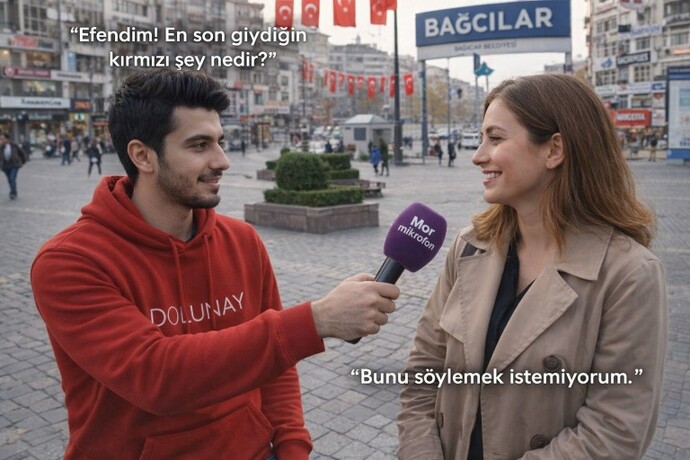 Efendim! En son giydiğin kırmızı şey nedir?