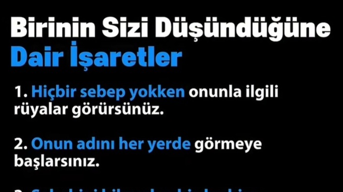 Birinin sizi düşündüğüne dair işaretler nelerdir?