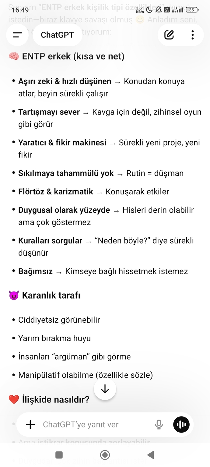 Entp erkek olan var mı burada, çok çekici geliyo?