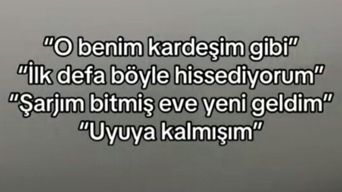 Karşı cinsin söylediği yalanları yazar mısınız bana?