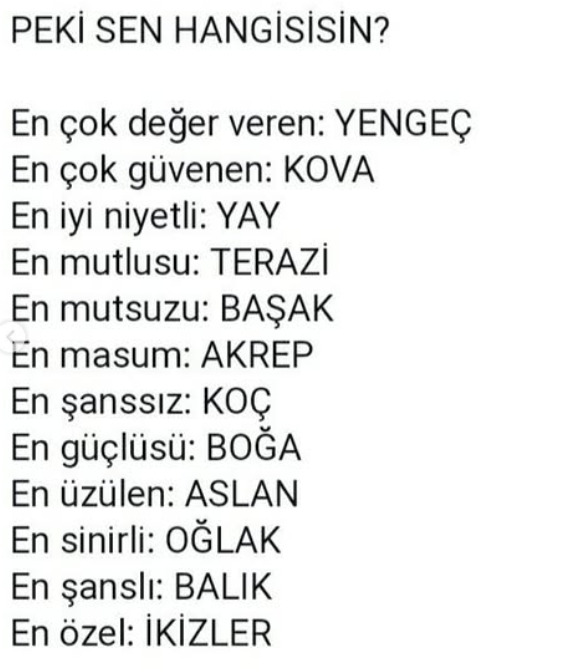 Peki sen hangisisin?