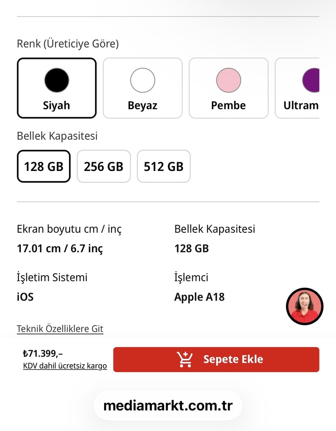 Telefon alırken renk kısmında yazan üreticiye göre ifadesi tam olarak ne anlama geliyor?