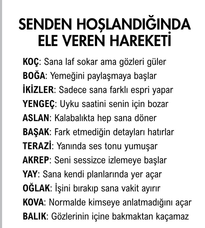 Burçlar Hoşlandığın da Nasıl davranır?