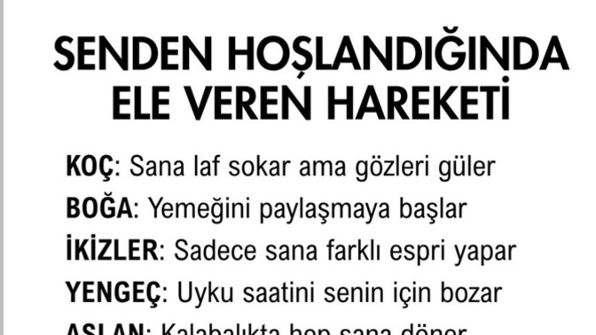 Burçlar Hoşlandığın da Nasıl davranır?
