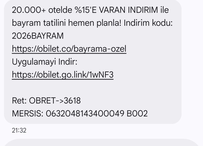 En son ne mesajı aldınız?