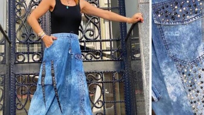 Şalvar görünümlü kot pantolon giysem köylü çiçek olur muyum?