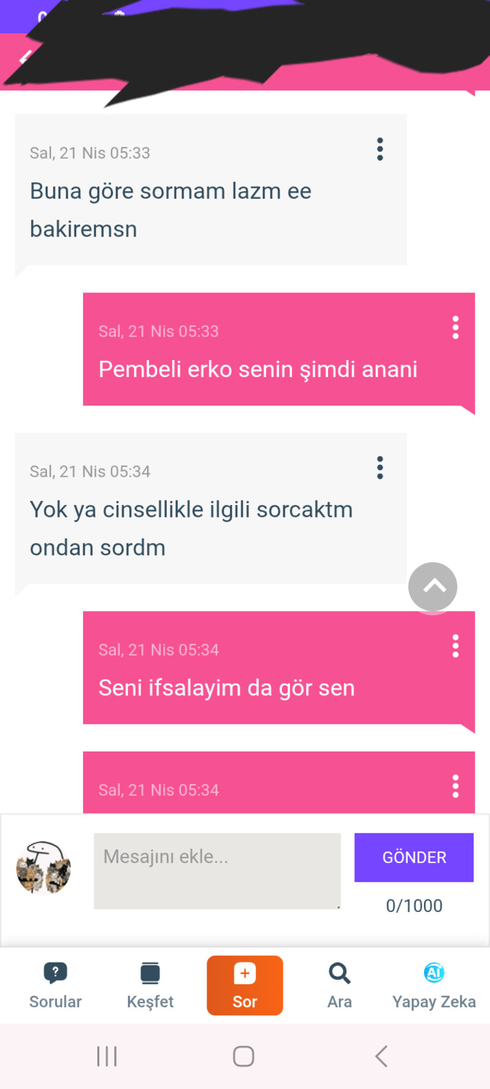 Ya pembeli erkeklerden bıkmadık mi artık yeterrr? değil mi?