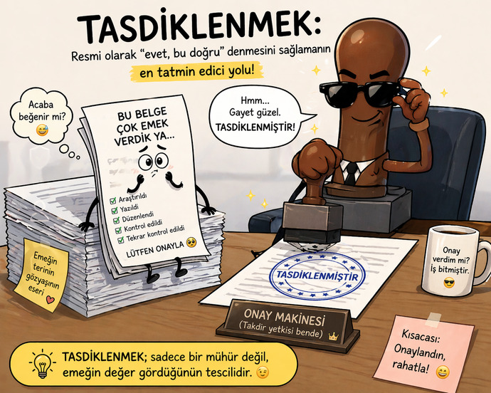 Yaptıklarınız için onay ve takdir bekler misiniz yoksa ben bildiğimi okurum mu dersiniz?